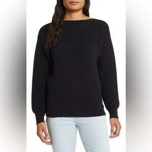 Tommy Bahama Bonita Sequin Rib Cotton Blend Sweater ✨🖤